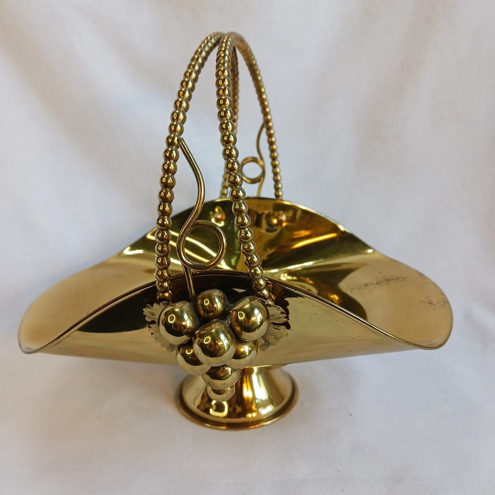 Vintage Brass Basket Made in Italy